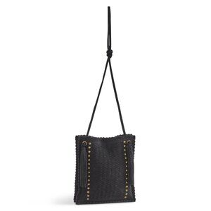 Black Suede Genuine Leather Crossbody